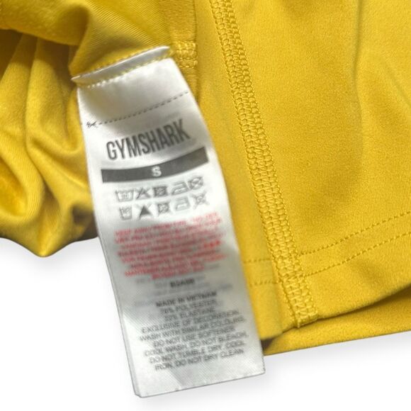 GYMSHARK Women’s Yellow Training Cycling Shorts Size Small - Picture 5 of 7